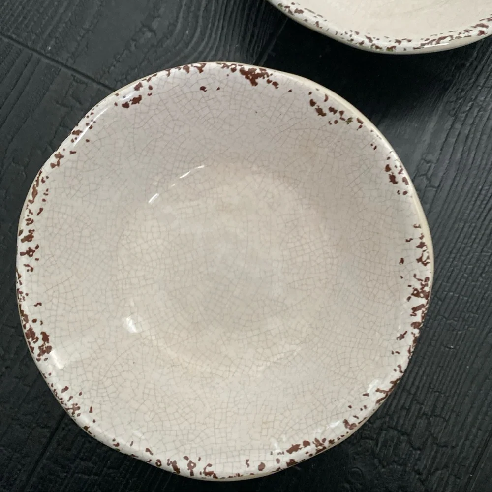 IL Mulino  Rustic Crackle Melamine Bowls Set Of‎ 2